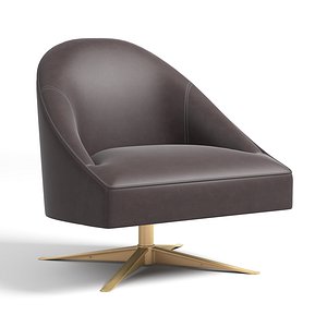 rh porter swivel leather chair 3D