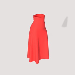 3D Red Skirt