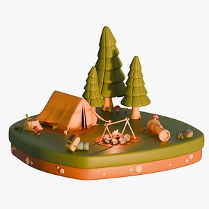 3D Stylized Camping