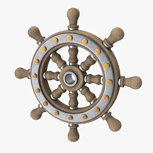 3D Ship Steering Wheel model