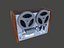Akai GX4000d Tape Recorder - PBR Game Ready model VR-AR Low-poly 3D model
