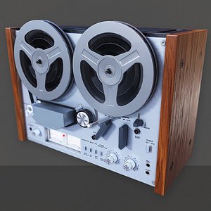 Akai GX4000d Tape Recorder - PBR Game Ready model VR-AR Low-poly 3D model