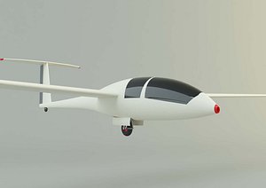 Glider plane small plane 3d model 3D model