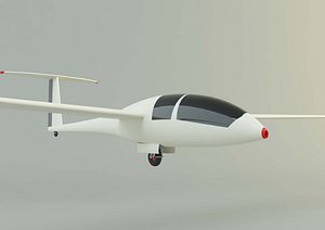 Glider plane small plane 3d model