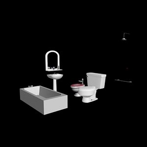 3d bath room model