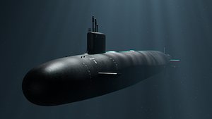 Virginia Class Submarine SSN-774 3D model