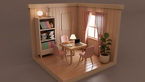 Isometric Study Room 3D model