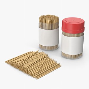 3D Red Toothpick Pack model