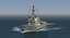 3D warships class destroyer cruiser
