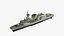 3D warships class destroyer cruiser