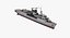 3D warships class destroyer cruiser