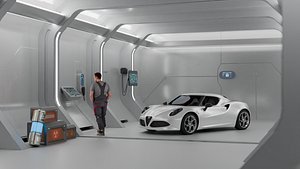 Scifi interior 3D