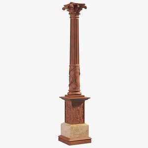 Corinthian Column - Wood & Marble