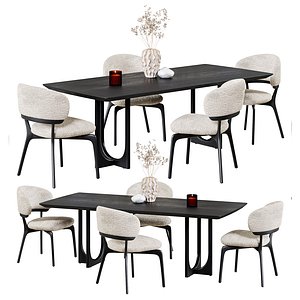 3D Orlan Danetti Table  Charm Chair Casamagna model