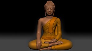 Buddha statue Khmer 3D