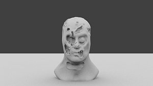 free zombie head 3d model