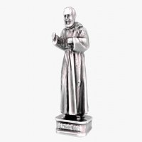 Padre Pio sculpture low-poly 3D model