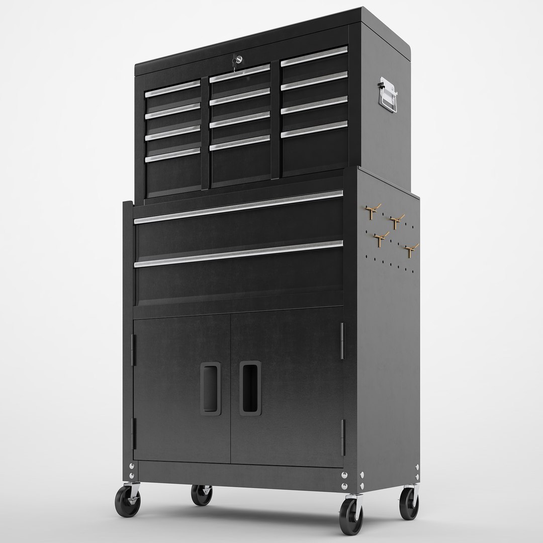 Tool Box Trolley Storage Garage 02 3D TurboSquid 1760644