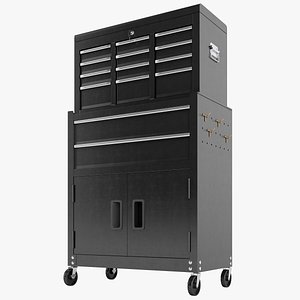 Tool Box Trolley Storage Garage 02 3D