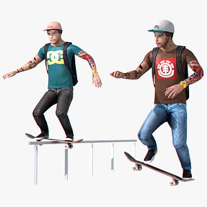 Realtime Skater Rigged Set