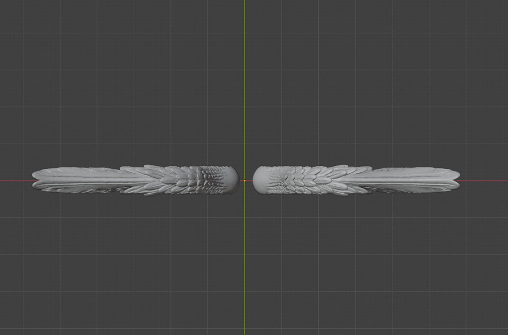 3D Model Sculpture Of A Pair Of Angel Wings In Flight Pose Print Model ...