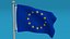 Low Poly Seamless Animated Europe Flag 3D model