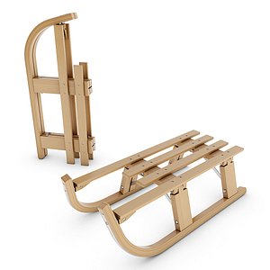 Folding Wooden Sled