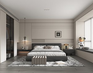 Modern Bedroom Scene 51 model