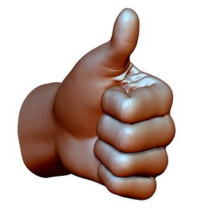 Thumb up hand sign gesture male