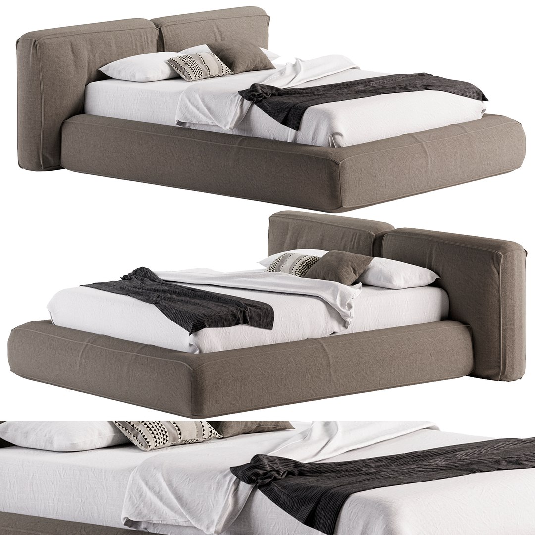 Fluff bed by Bonaldo model TurboSquid 1936706