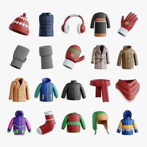 3D Winter Outwear 3D Collection model