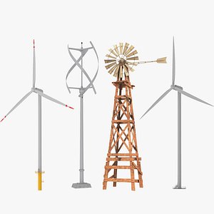 3D model Wind Turbines Collection 3