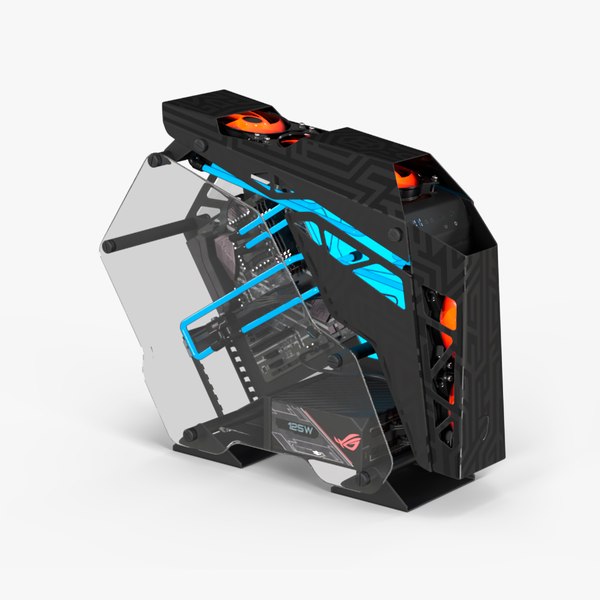 3D Futuristic Gaming PC On State