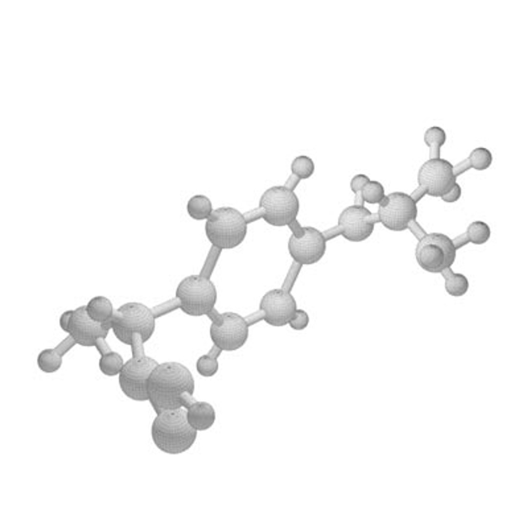 3d Max Ibuprofen Molecule Structure