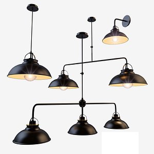 Suspended and wall lamp HAMOIS 3D model