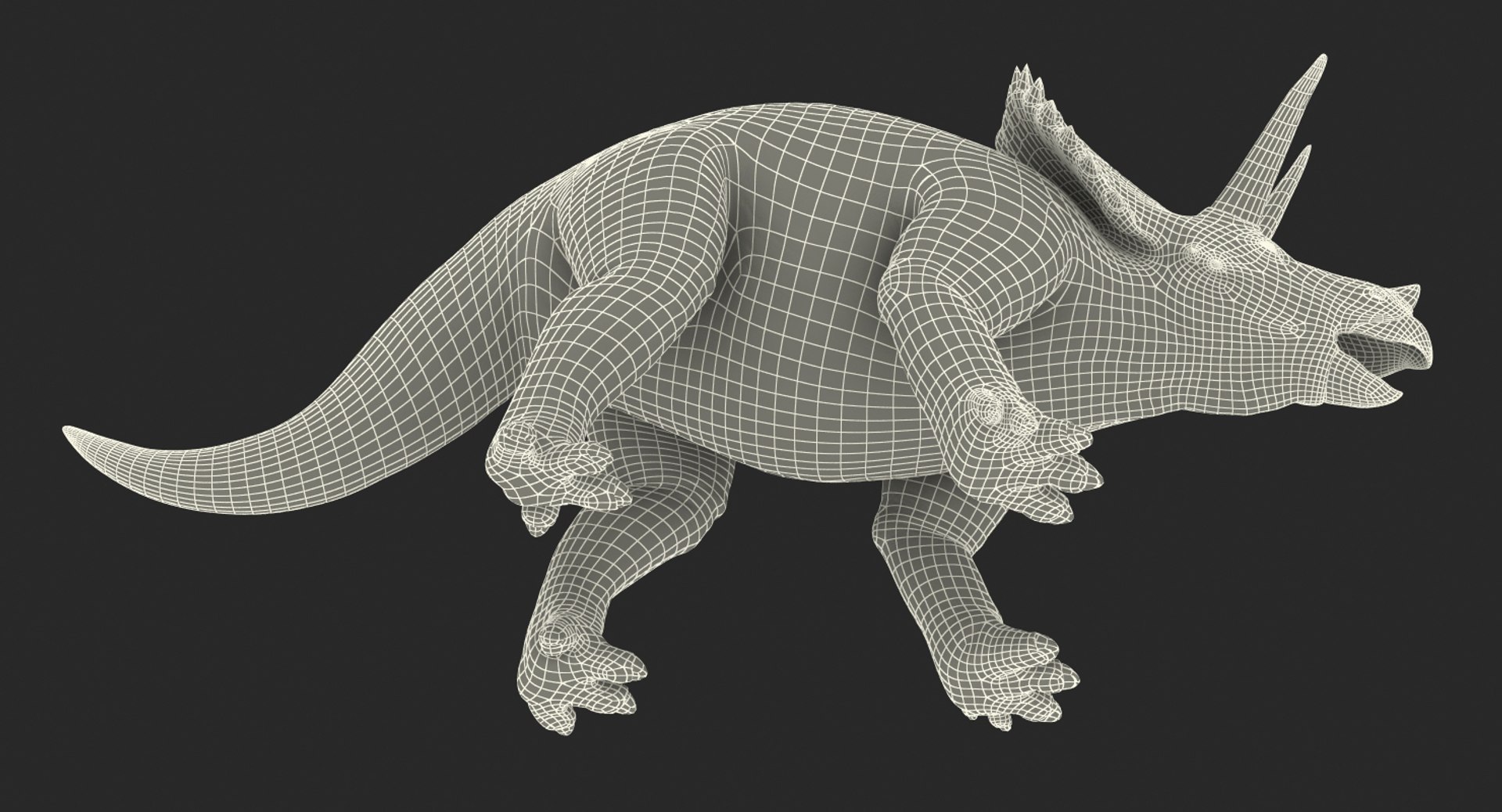 triceratops rigged 3d c4d