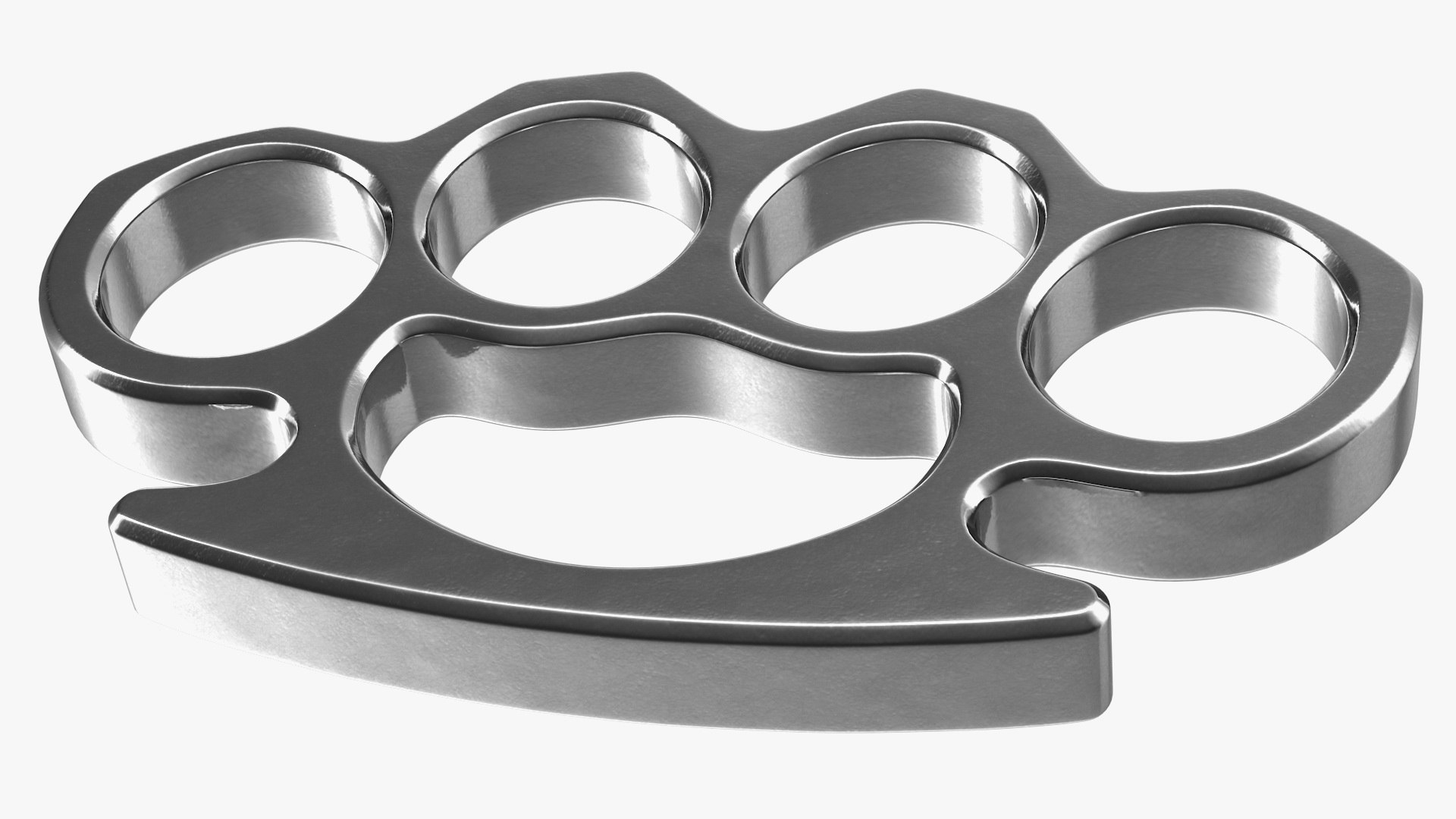 3D Silver Brass Knuckles Model - TurboSquid 1472432