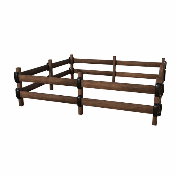 wooden fence 3D model