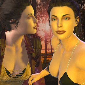 3D realistic fashion rigged model