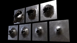 BULLET HOLES ON METAL