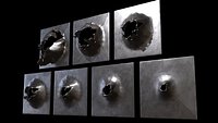 BULLET HOLES ON METAL