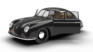 Porsche 356 1300 1952 3d model HQ 3D model