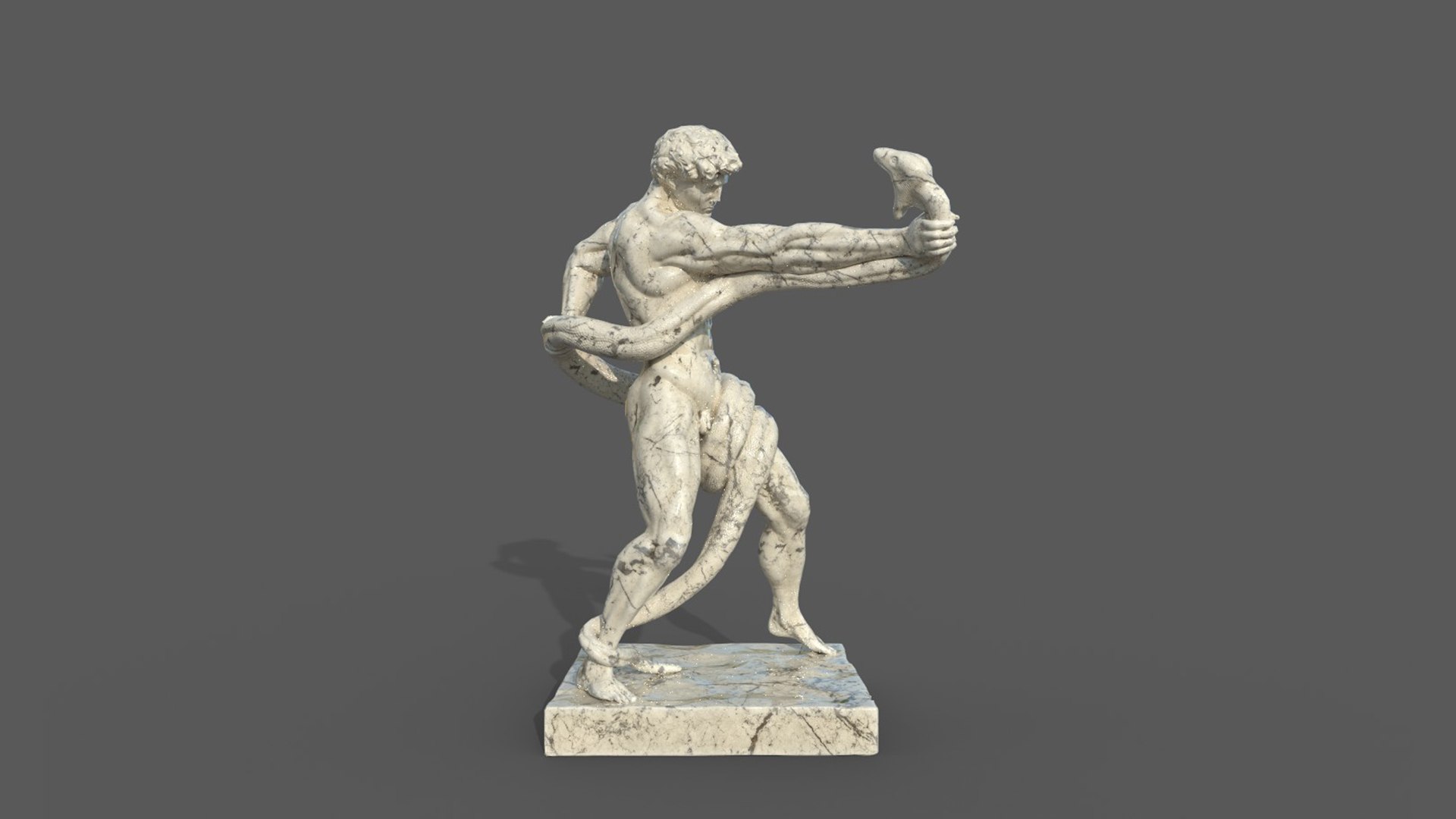 Statue Of Athlete Wrestling A Python 3D Model - TurboSquid 1824950