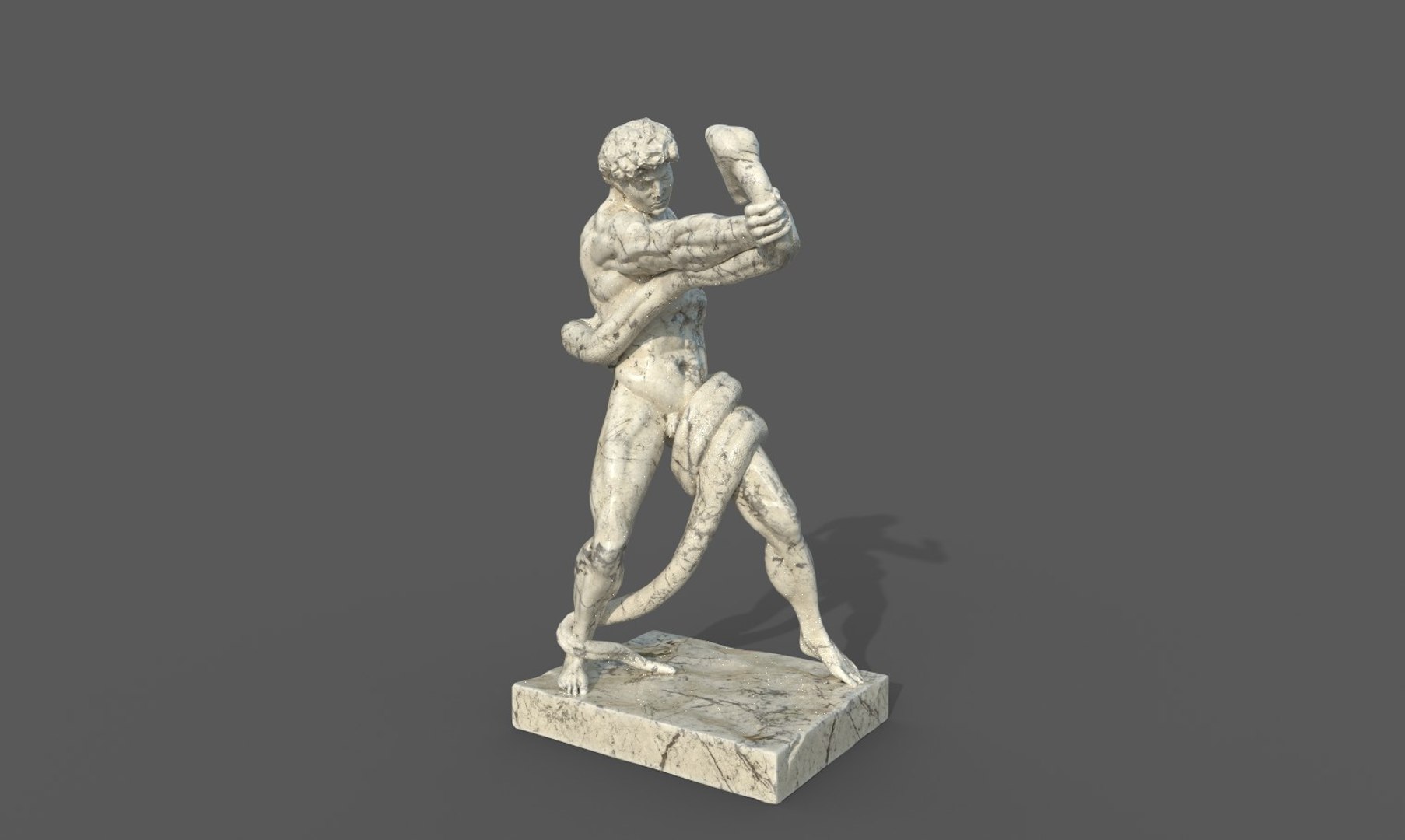 Statue Of Athlete Wrestling A Python 3D Model - TurboSquid 1824950