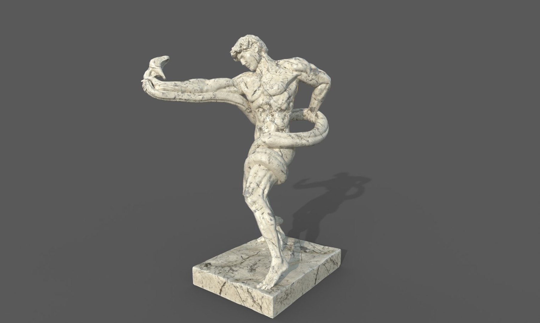 Statue Of Athlete Wrestling A Python 3D Model - TurboSquid 1824950