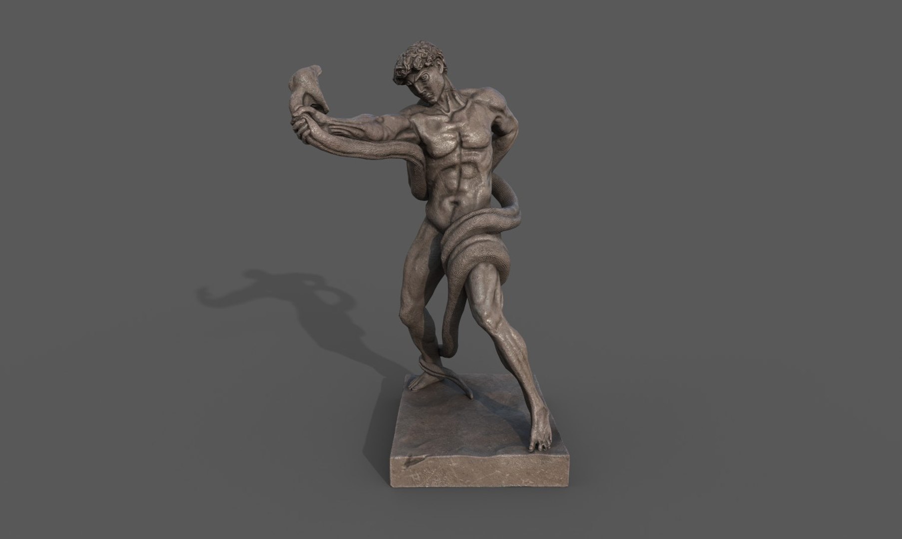 Statue Of Athlete Wrestling A Python 3D Model - TurboSquid 1824950
