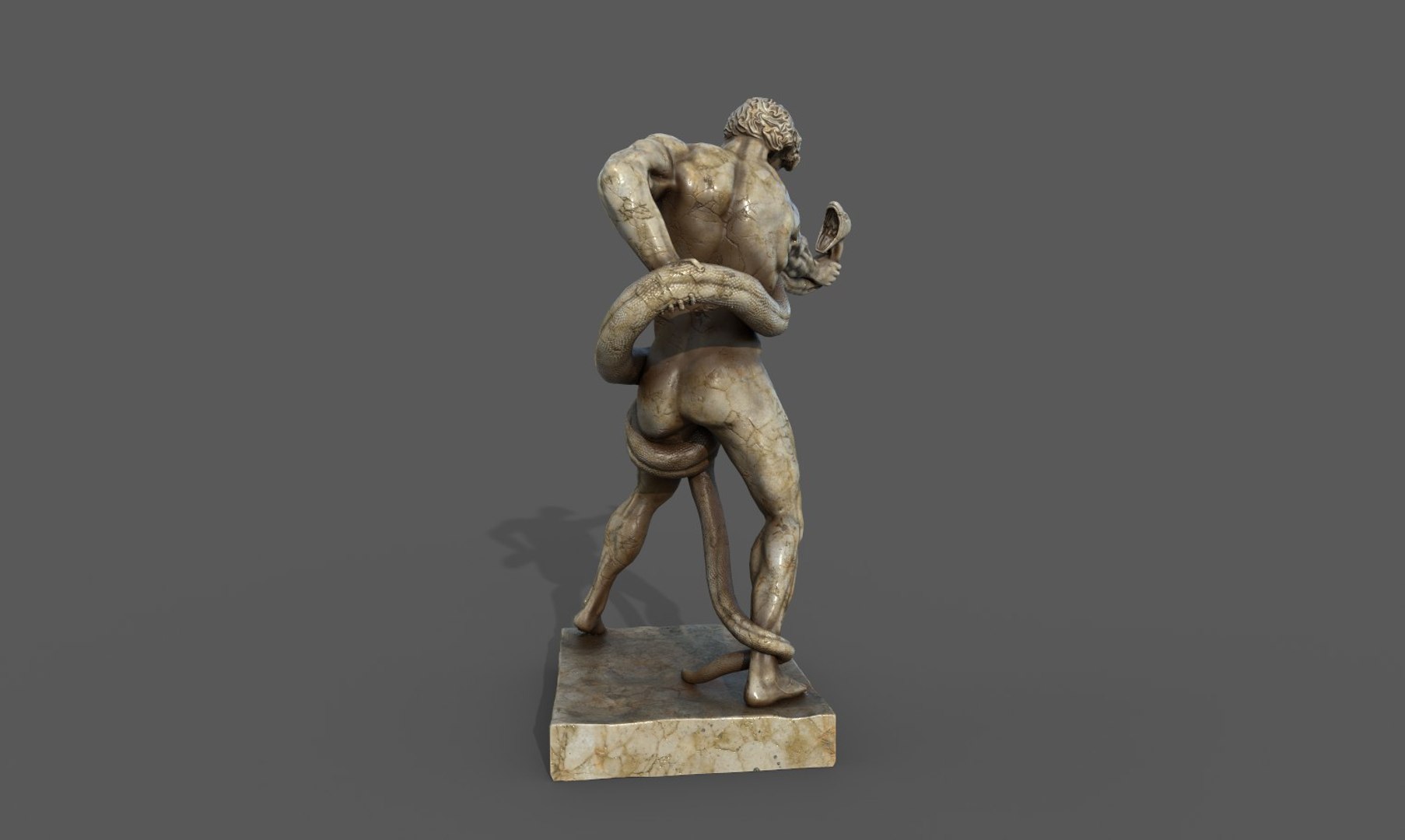Statue Of Athlete Wrestling A Python 3D Model - TurboSquid 1824950