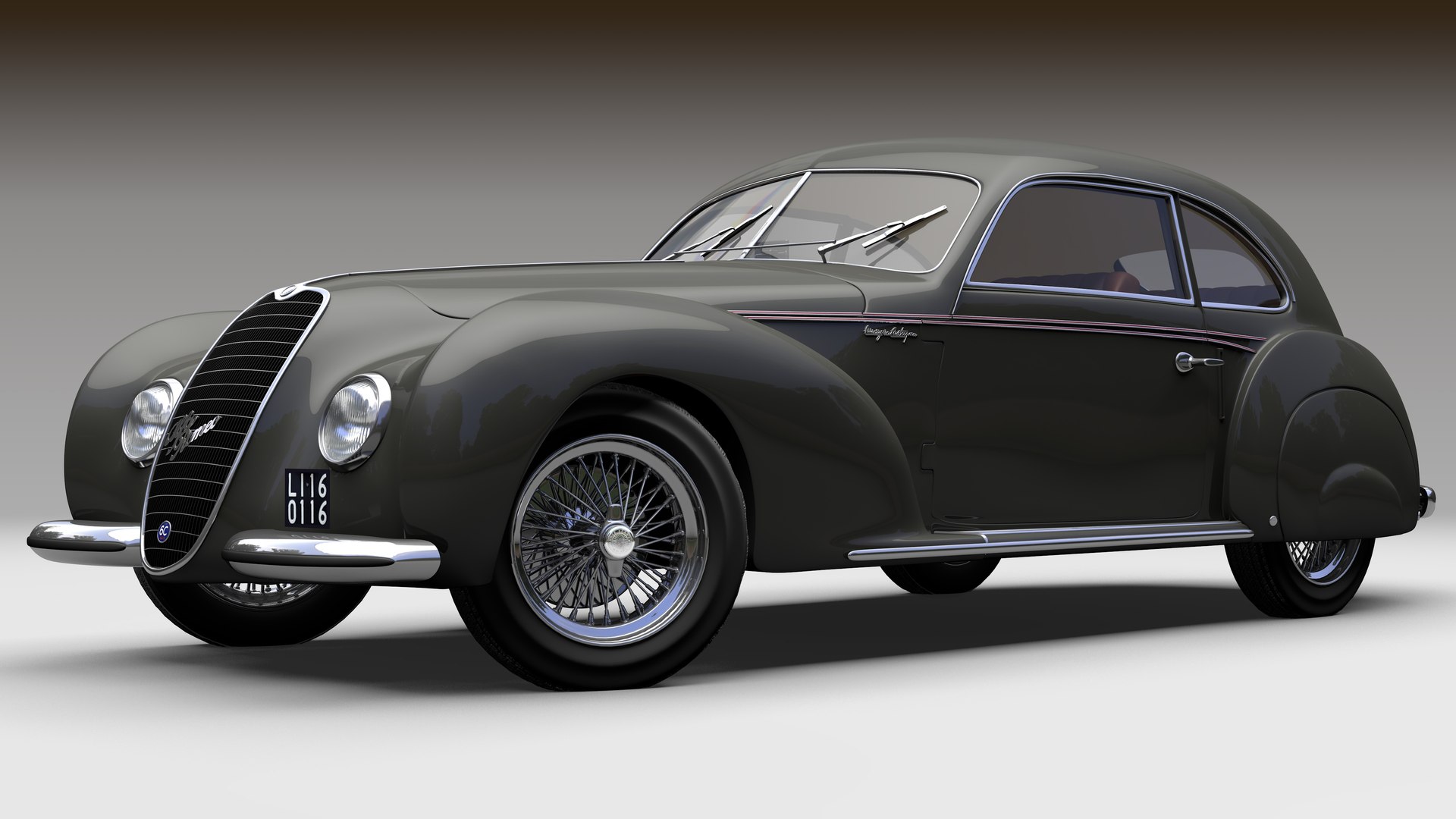 ALFA ROMEO 6C CASTAGNA 2500S BERLINETTA 1939 3D Model - TurboSquid 2116892