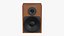 Audio speakers in a wooden case 3D