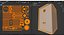 Audio speakers in a wooden case 3D
